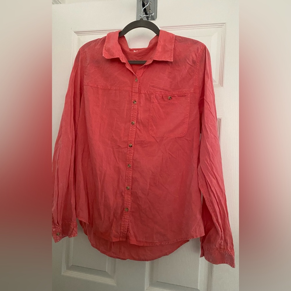 NWOT Maurices Coral Button-Up Shirt XXL
